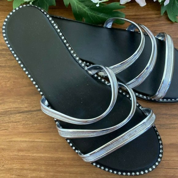 Womens Shoes Strappy Sandals Size 5 Ladies Flats - Picture 7 of 8